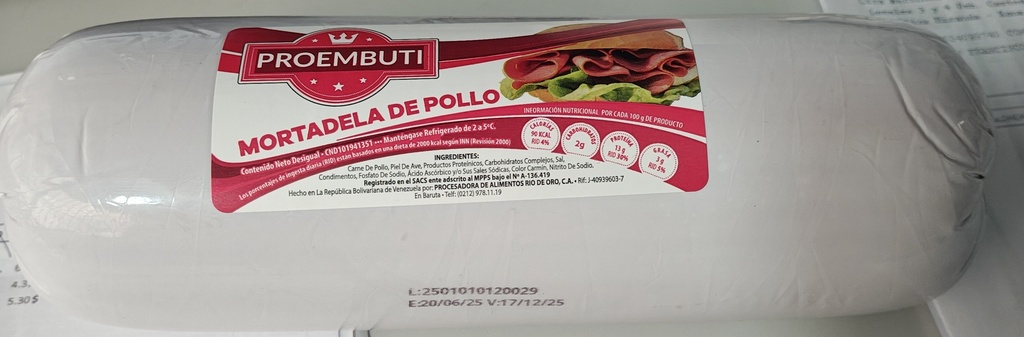 MORTADELA DE POLLO PROEMBUTI - 900GR